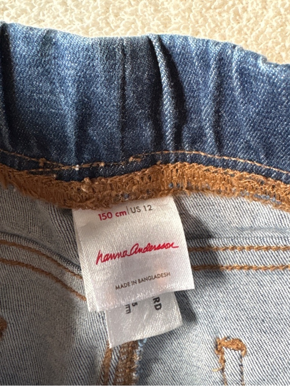 Hanna Andersson Stretch Skinny Jeans, Girls Sz 12 - Picture 2 of 3